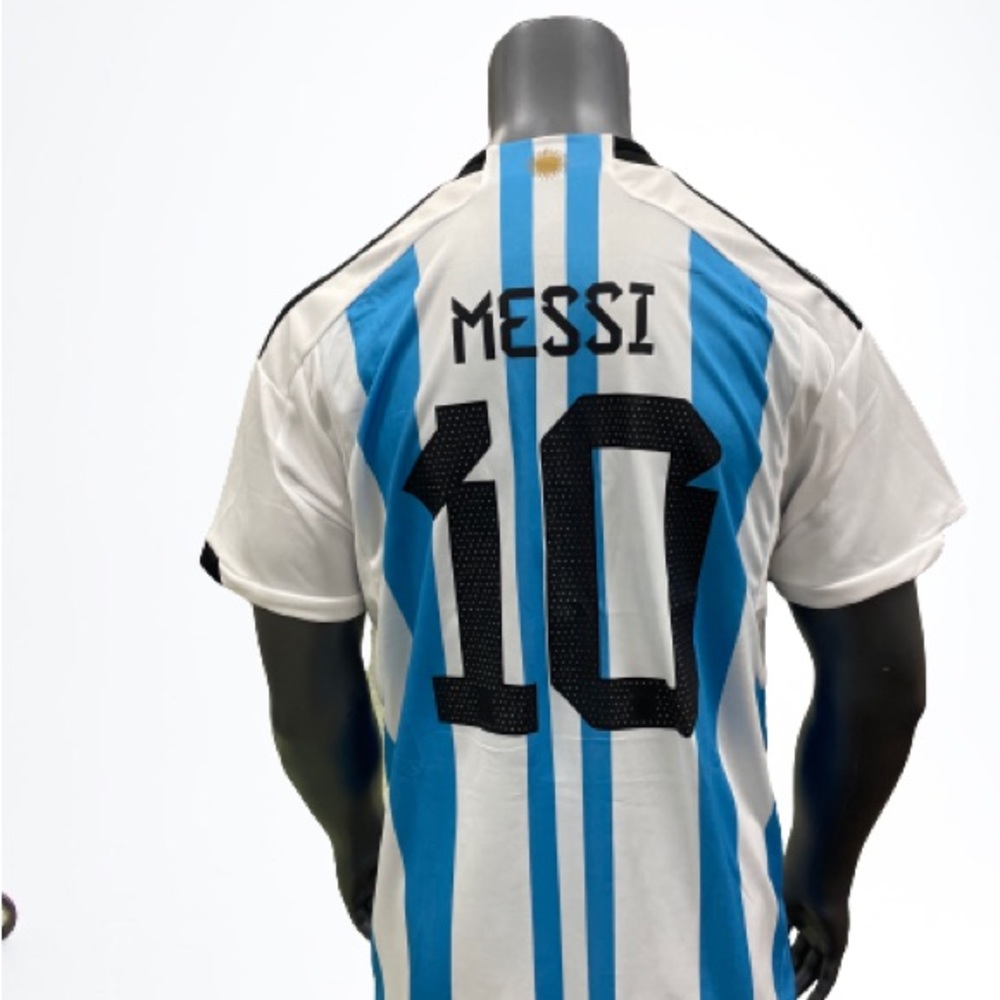 Argentina leo messi home jersey adult size 4xl standard blue